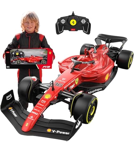 ミニカー FRICTION MOTOR WITH ROARING Ferrari F-1 Amazon.com: RASTAR F1 Car | 1:12 Ferrari F1-75 Remote Control Toy